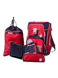 ✅ FARBE: rot FC Bayern München Schulranzen Schulrucksack Cloud Set