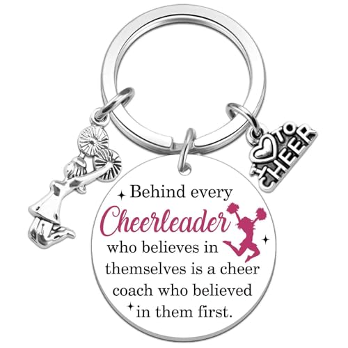 Uerifr Cheer Coach Gift Ideas Cheerleader Gifts for Women Cheerleader Keychain Accessories Unique Cheer Gifts for Cheerleaders Cheerleading Gift for Girls Leader Team Competition Birthday Christmas