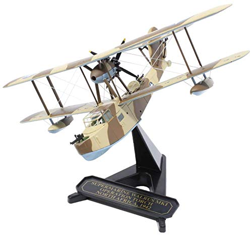 Oxford Diecast 1:72 Supermarine Walrus Operation Torch -N. Africa 1942 Collectable model 72SW004, Beige,blue,green,white