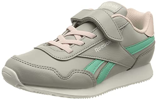 Reebok Royal Cl Jog 3.0 1v Sapatilhas para meninas, Pure Grey 2 Porcelain Pink Hint Mint
