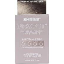 Shrine Drop It DARK ASH Hair Dye Drops | Semi-Permanent Vegan Customisable Hair Colour | Mix with Conditioner | Vegan & Cruelty-Free | Temporary Hair Dye | 20ml