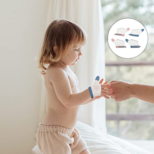 Yardwe 2 pares de protetores de dedo para bebês com chupar o polegar e não arranhar, protetor de ded