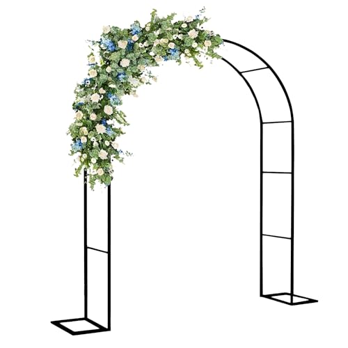Arche de jardin en métal blanc 200cm pour plantes grimpantes et roses