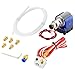 J-Head Hotend Full Kit with 5pcs Extruder Brass Print Head + 5pcs Stainless Steel Nozzle Throat for E3 D V6 Makerbot RepRap 3D Printer