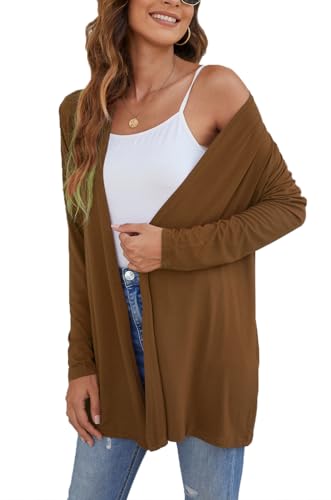 Image of Ladlop Women's Lightweight Open Front Cardigans Long Sleeve Casual Soft Drape Fall Cardigan