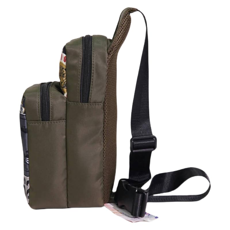 Carrying Travel Bag for Nintendo Switch/Lite/OLED Carrying Case, Crossbody Shoulder Bag Accessories, Portable Sling Carry Case (Green-Patch)4