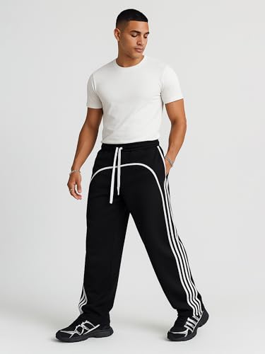 Image of Maniac || Mens || Side Stripe || Cotton || Baggy Fit || Trackpant