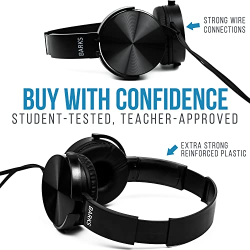 Barks Classroom Headphones (10 Pack): On-Ear Premium Student Bulk Headphones: Perfect for Kids, Grades K-12, Schools & for Class Sets (Great Value, Durable, Noise Reducing, Comfortable, Easy-to-Clean) by Barks - Image 6