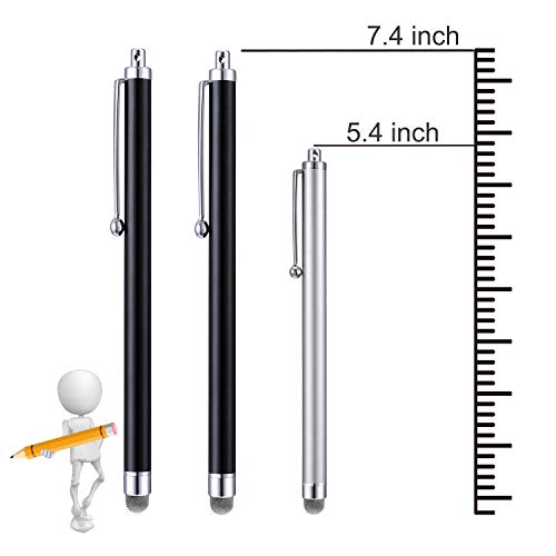 ORIbox Stylus Pens for Touch Screens, 3 Pack Mesh Fiber Tip Stylus Pens