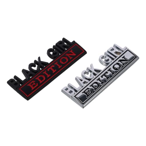 Image of BYOBYO 2PCS Black Girl Edition Emblem 3D Metal Car Side Rear Front Hood Badge Auto Door Badge Universal Car Sticker Replacement Decorations for Vehicle Car Truck SUV, 3.15x1.18in