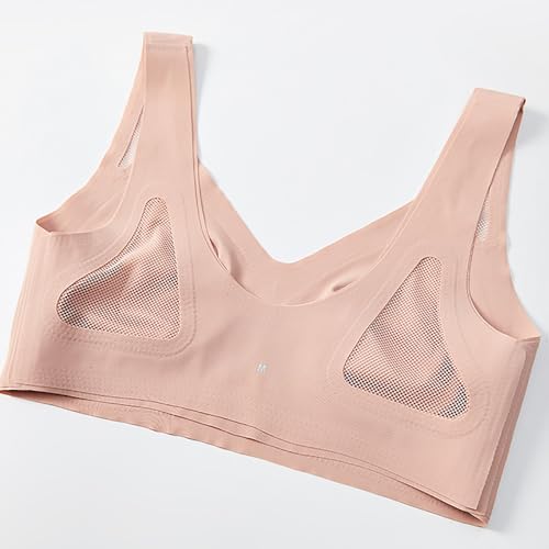 Saralush - Ultimate Breathable Comfort Bra, Airsoft Seamless Anti Sagging Breast Bra, 4-Way Stretch Fabric Blue