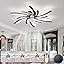 KeLuKes 50cm Round Fan Light Ceiling Silent, Modern Ceiling Fans With - View #9