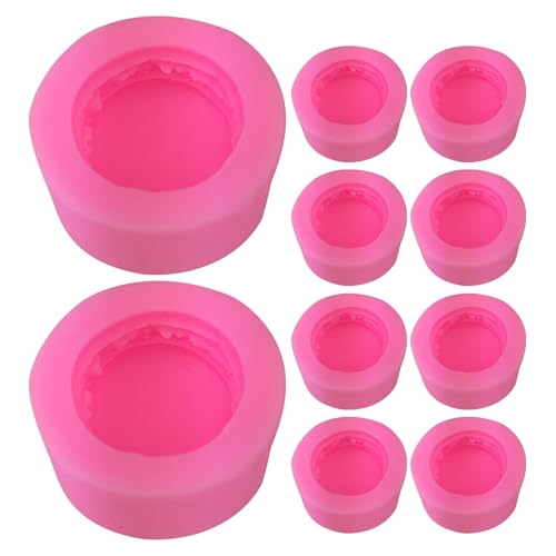 ERINGOGO Molde de Silicona para Fondant 3D Macarrones Kit de 10 Piezas de Silicona Grado Alimenticio Molde para Cupcakes Pasteles y Manualidades Apto para Repostería y Jabón Artesanal