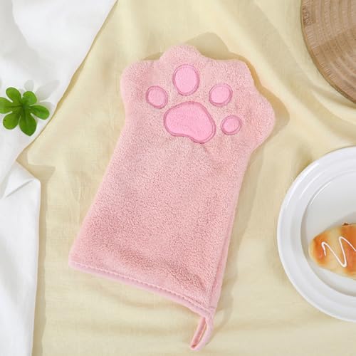 RELKLYU 2 Paar Handtücher Im Haustierhandschuh, Absorbierende Handtücher, Haustierhandtücher, Haustierbadevorräte, Weiche Haustierhandtücher.