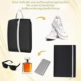 Aevcvok Faltbare Reisetasche, Handgepäck Tasche mit Schuhbeutel und Reißverschlusstasche, Tasche Handgepäck Flugzeug, Leichte Reisetasche für Reisen, Fitness, Camping (Schwarz)