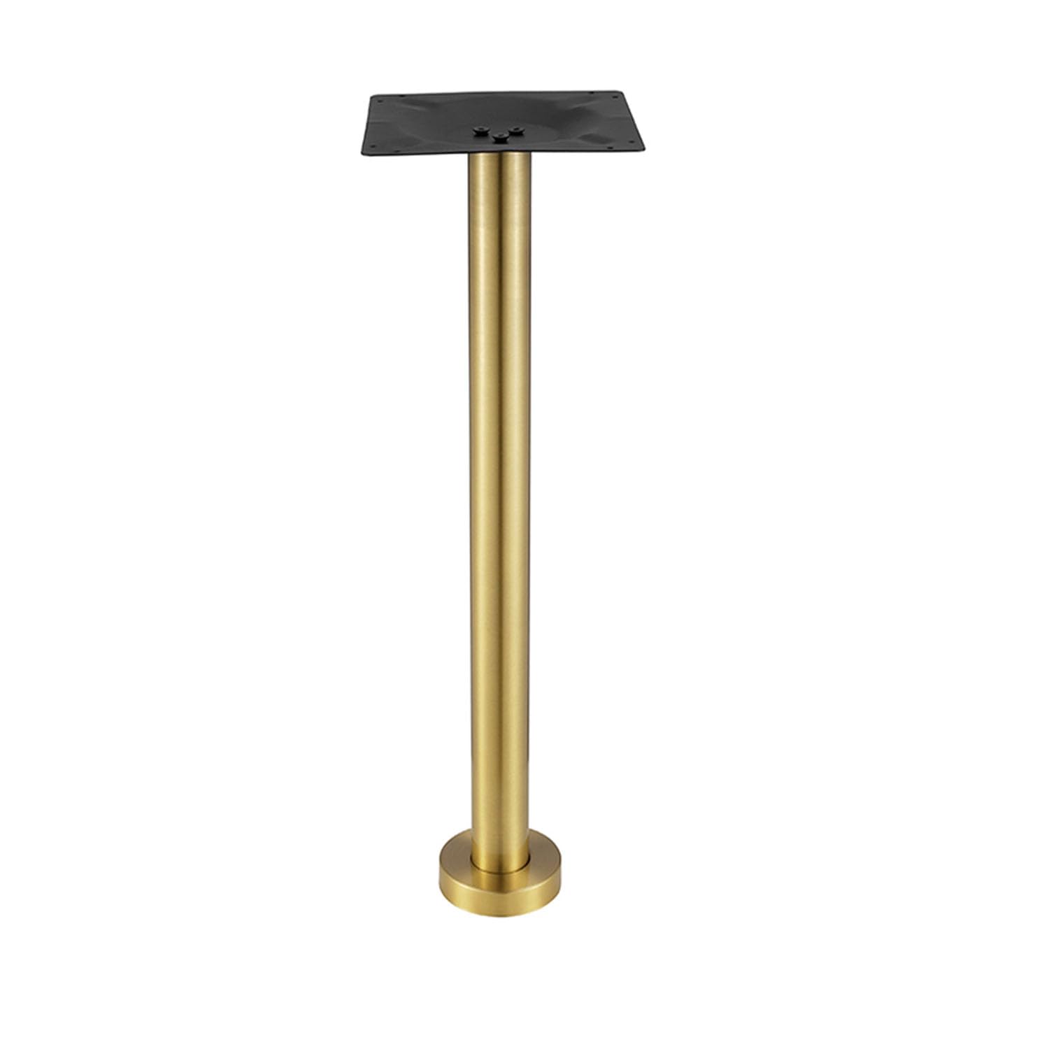 1 Pack Breakfast Bar Round Worktop Support Table Leg DIY Metal Desk Leg Stainless Steel Kitchen Furniture Table Feet for Coffee Table Dining Table 6 cm Diameter,With Screws,Custom (90cm(35.43in),Gold)