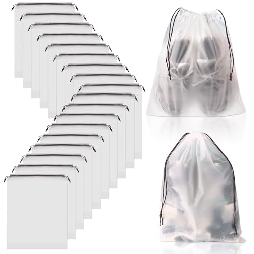 Bolsa Zapatos Viaje,Bolsas para Guardar Zapatos con Cordón,20 Piezas Bolsas Zapatos de Viaje a Prueba de Polvo,Bolsa Calzado Portátil Multifuncional para Guardar en Casa de Viaje 40 x 30 cm