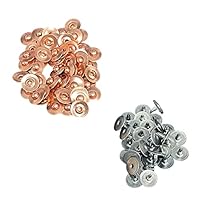 WedDecor Jeans messing klinknagels voor denim, 7 mm lederen