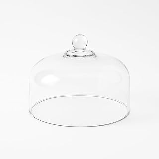 Necessia 11.25" Premium Glass Cake Dome – Clear Protective Cover for Cakes & Pastries – Durable, Elegant, Crystal-Clear Display, Made in USA