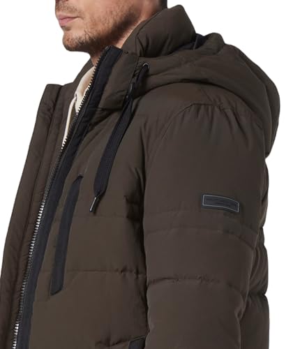 Image of Andrew Marc Men's Huxley Mid Length Water Resistant Crinkle Down Jacket