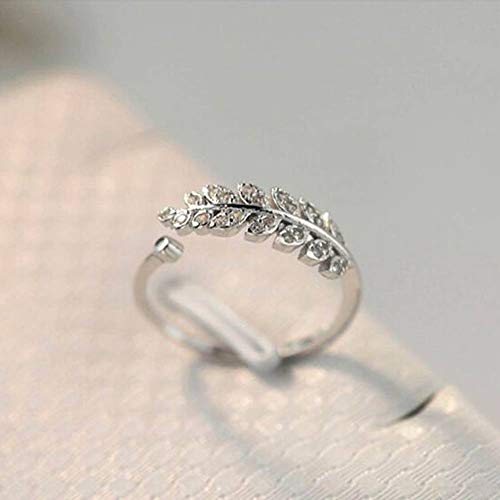 Preisvergleich Produktbild WZYMNJZ Personalisierte Geschenk Ringe Für Frauen Einfache Niederlassungen Blätter Offenen Ring Schmuck Version Großhandel