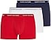 Produktbild Tommy Hilfiger Herren Boxershorts Trunks Unterwäsche, Mehrfarbig (White/Tango Red/Peacoat), M