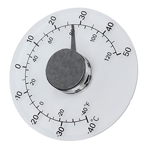 Outdoor Thermometer, Door and Window Transparent Dial Weather Thermometer Farmhouse Window Temperature Stick On Window Thermometer Temperature No Battery Required