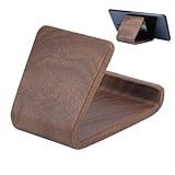 HOBBIESAY Cell Phone Stand for Desk 3.3 * 2.4' Portable Wood Phone Holder Mobile Smartphone Stand Non Slip Stable Desktop Book Stander Smartphone Holder for Wooden Office Aesthetic Desk Accessories