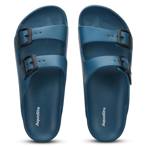Image of Aqualite NEO-1258 Men Slides Sandal with Slip-on wear, Comfort and Flat Base Sandal for dailywear uses