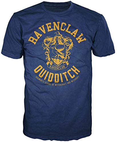 Harry Potter Ravenclaw Quidditch Mens Blue Hogwarts T-Shirt (XXL)