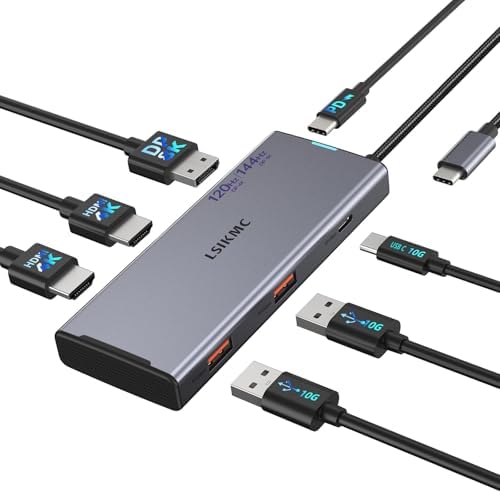 Mkighub Docking Station USB C To Dual HDMI Adapter, 7 In 1 - Foto 3