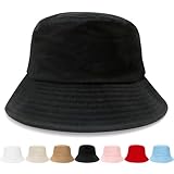 NPQQUAN Bucket Hats fot Men Women Packable Foldable Sun Hats for Women Beach Travel Cap Black
