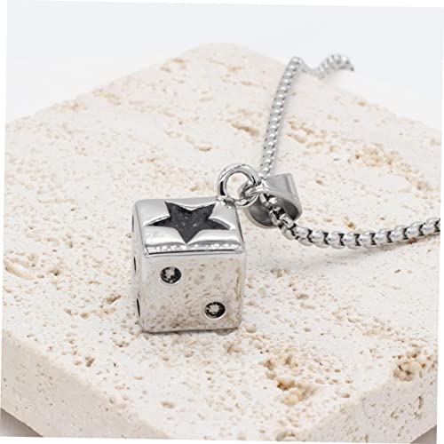 FOYTOKI Colar De Dados Pingente Para Homens Colar De Joias Colar Vintage Colares Masculinos Colar De