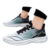 Zapatillas Deportivas para Hombre Calzado de Running Transpirable y Ligero para Entrenamiento Estilo Casual y Moderno con Cordones de Malla para Gimnasio y Caminata (Mint Green, 41) #135