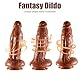 33cm XXXL Realistischer Dildo,8,4cm Durchmesser Extra Dicker Dildo für G-Punkt-Stimulation & Orgasmus, mit Starkem Saugnapf für Hands-Free, Großes Anal-Penis-Sextoy für Paare Männer Frauen Gay,Braun