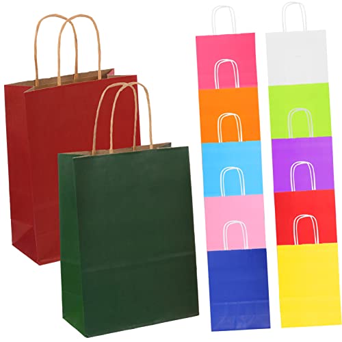 PRETYZOOM Lightweight Paper Packaging Bags Handles 24 Pack Candy Packing Bags for Party