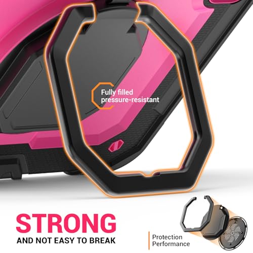 Coque de protection iPad Pro 11 2024 2025 antichoc rose avec support