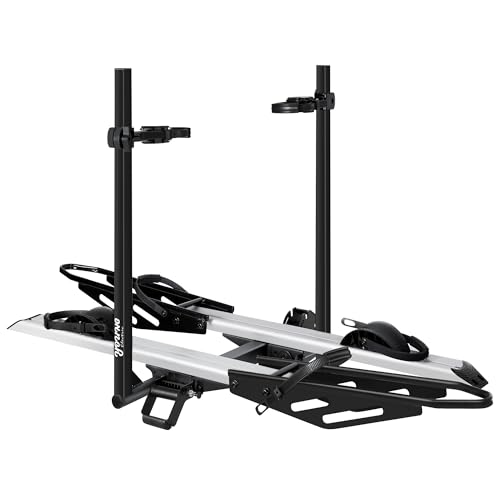 Young Electric 200 lbs. Hitch Mount Bike Rack with Ramp, fits Cars, SUVs, RVs, Trailers with 2 Inch Receiver