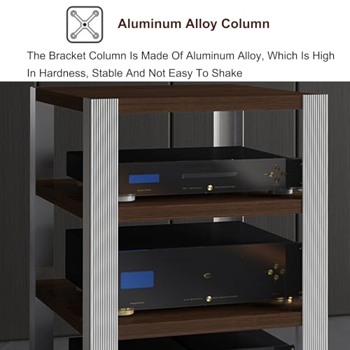 Meuble stéréo moderne compact 62x49x59cm pour supports audio - 6