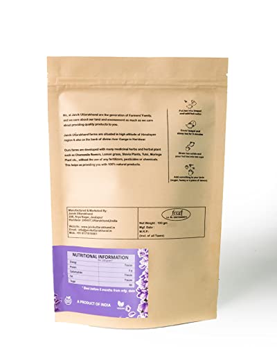 Image of Jaivik Uttarakhand - Lavender Buds Loose Leaf Tea (300 g), Whole Dried Flower, Caffeine-Free, Rich in Antioxidant, Pack of 3