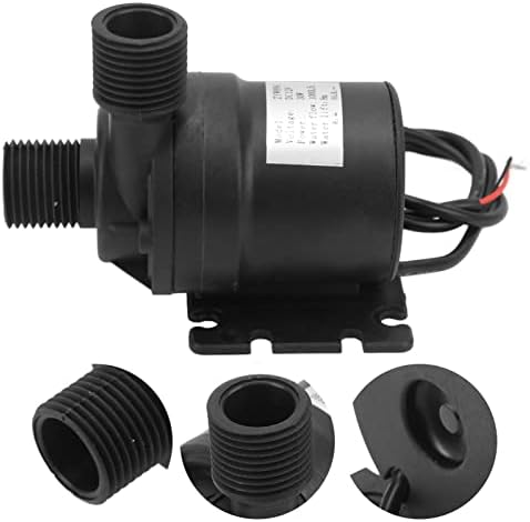 Miniatura 4 de DC12V Mini sin escobillas, bomba de circulación de agua de 12 voltios 30 W 26.2 ft de altura sumergible para estanque acuario peces fuente solar