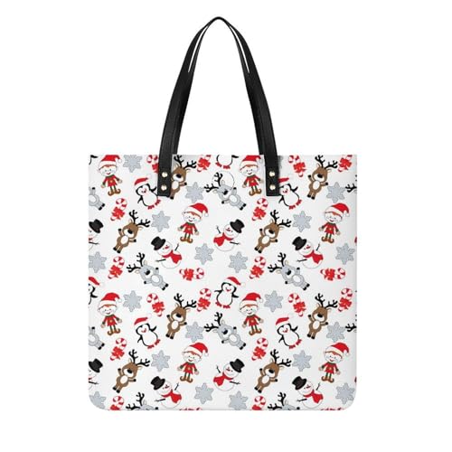 Sac à main pingouin élan avec anses renforcées et grand compartiment 39x39