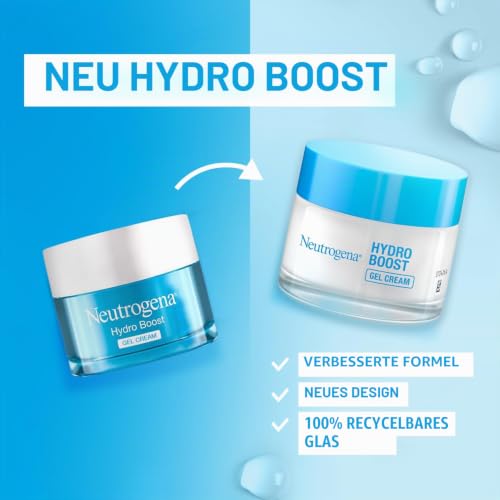Neutrogena Hydro Boost Gel-Creme für das Gesicht, Hyaluronsäure, für trockene Haut, 1 Topf mit 50 ml – Ansicht 4