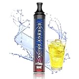 【公式】エーティングバー 持ち運びシーシャ 1800回パフ ニコチン＆タールzero 使い捨て 電子タバコ VAPE ベイプ 水タバコ 禁煙 サポート 爆煙 (1本, エナジードリンク)