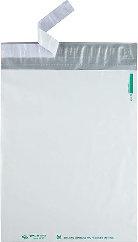 Miniatura 3 de Quality Park Sobres de polietileno, tira roja, blanco, 10 x 13, 100 por caja, (46197)