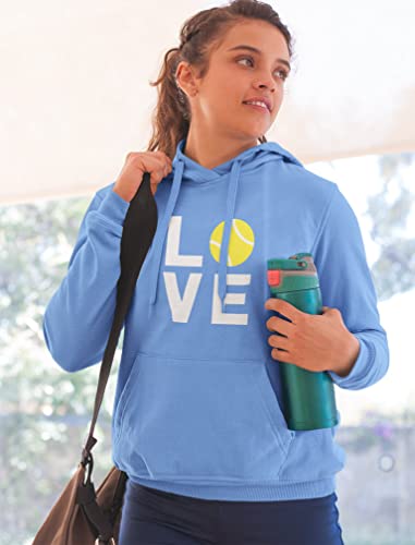 image for Tstars Love Tennis Hoodie Tennis Gift Idea for Players Coaches & Fans 