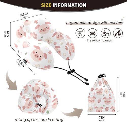 Almohada de viaje espuma viscoelástica ajustable miniatura 3