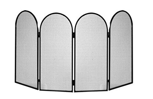 Pare-feu L 4 portes pour cheminée L. 95 x H. 50 cm.