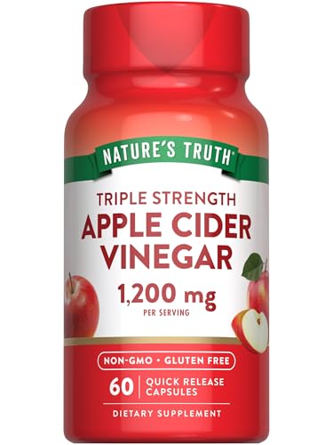 Natures Truth Apple Cider Vinegar Capsules | 1200mg | Quick Release Pills | Non-GMO & Gluten Free Supplement