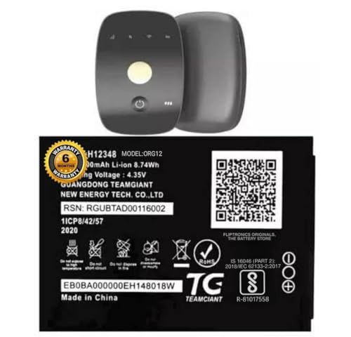 Image of Original H12348 Battery for Jio WiFi Reliance Jio WiFi Dongle /Airtel WiFi / M2S Fi 2 / Wireless Router 4g FI2 / M2 hot spot Battery with 6 Month Warranty *** (P228)